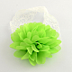 Élastiques dentelle bébé accessoires pour cheveux bandeaux mignons avec fleurs en tissu X-OHAR-Q002-09F-1