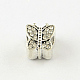 Butterfly Antique Silver Tone Alloy Rhinestone European Beads MPDL-R036-100G-1
