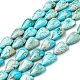 Brins de perles de jaspe impérial naturel, teinte, cœur, turquoise, 20~20.5x15~15.5x6~6.8mm, Trou: 1.2mm, Environ 20 pcs/chapelet, 14.76~15.08 pouce (37.5~38.3 cm)