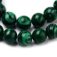 Chapelets de perles en malachite synthétique G-Q462-57-10mm-2
