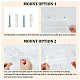 2 confezione di mensole sospese galleggianti in acrilico trasparente DIY-WH0488-06-3