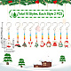クリスマス テーマ合金エナメル ペンダント装飾  ガラスビーズとステンレススチールのS字フッククラスプ付き  混合図形  ミックスカラー  67~78mm  10スタイル  2個/スタイル  20個/セット HJEW-AB00265-2