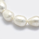 Hebras de perlas de agua dulce cultivadas naturales PEAR-I003-02-3