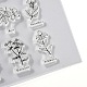 シリコーン切手  DIYスクラップブッキング用  装飾的なフォトアルバム  カード作り  スタンプシート  植物模様  11.3x14.6x0.3cm DIY-K021-A01-3