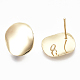 Brass Stud Earring Findings KK-S348-108-2
