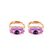Evil Eye Glass Ajuastable Rings RJEW-S048-002G-NF-2