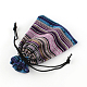 Этнический стиль упаковки ткани мешочки шнурок сумки X-ABAG-R006-10x14-01D-2