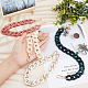 SUPERFINDINGS 4 Colors 37cm Long Acrylic Chain Handbag Strap Purse Decoration Chain Strap with Light Gold Alloy Swivel Clasp Handle Strap Replacement for Crossbody Shoulder Bag Handbag Decorations FIND-FH0004-98-3