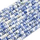 Натуральное синее пятно нитки из бисера яшмы G-P575-A43-4x2mm-2