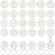 BENECREAT 30 Pcs Stainless Steel Skeleton Number Tag 1-30 Number Tag 23mm with 38 Key Rings Number Tag for Dormitory Locker Home DIY-BC0006-18-1