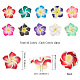SUNNYCLUE 100Pcs 10 Color Polymer Clay Flower Beads Plumeria Flower Spacer Loose Beads 15x8mm 5 Petal Floral Spacer Charm Beads with Hole for Jewelry Earring Making Supplies Home Decor Craft CLAY-SC0001-02-2