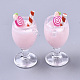 Imitation Juice Goblet Pendants(Straw Shape Color Random Delivery) CRES-S359-17D-2