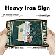 Vintage Metal Tin Sign AJEW-WH0189-225-3