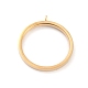 304 bases del anillo de dedo de acero inoxidable, base de anillo de bucle, dorado, nosotros tamaño 7 (17.3 mm), 2mm, agujero: 2 mm, diámetro interior: 17.3 mm