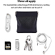 BENECREAT 4pcs Light Grey Leather Jewelry Travel Bag AJEW-WH0283-67C-8