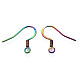 Placage ionique (ip) 304 crochets de boucle d'oreille français en acier inoxydable STAS-S119-016B-3