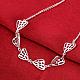 Silver Plated Brass Heart Pendant Necklaces for Women NJEW-BB00842-3
