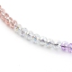 Rainbow Personalized Electroplate Glass Beaded Necklaces NJEW-JN03410-06-3