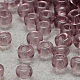 8/0グレードの丸いガラスシードビーズ  透明色  ロージーブラウン  8/0  3x2mm  穴：1mm  約10000個/袋 SEED-Q006-3mm-F10-1