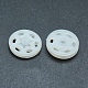 ナイロンスナップボタン  縫い付け用プレスボタン  6の穴  衣服のボタン  フラットラウンド  ホワイト  18x5mm  穴：3.5x2mm SNAP-P007-06-18mm-2