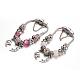 Bracelets en alliage avec perles européennes avec strass BJEW-L602-08-1