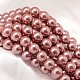Redondo shell hebras de abalorios de perlas BSHE-L011-8mm-A011-1