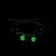 2 pz 2 perline luminose di colore e set di braccialetti con ciondoli smaltati in lega VALE-PW0001-028A-6