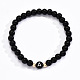 Браслеты из литой смолы с круглыми бусинами WG611D6-01-2