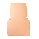 クラフト紙の折りたたみボックス  正方形  厚紙ギフト箱  メーリングボックス  バリーウッド  52x36.5x0.2cm  完成品：23x23x4cm CON-F007-A04-2