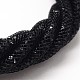 Модный пластиковые чистая резьба шнур браслеты BJEW-E238-04-2