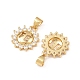 Латунные микропаве прозрачные кубические циркониевые подвески KK-F919-35G-2