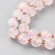 Madagascar rosa naturale perle di quarzo fili G-A030-B35-8mm-A-3
