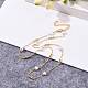 Heart Glass Beaded Chain Necklaces NJEW-JN03394-5