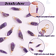 16Pcs Raw Rough Natural Amethyst Copper Wire Wrapped Pendants PALLOY-AB00104-4