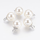 De aleación de acrílico colgantes de perlas PALLOY-G196-12AS-1