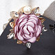 CRASPIRE Fabric Purple Brooch Pin with Crystal Rhinestone Floral Flower Decorative Dress Brooch for Women and Men Wedding Bridal Cocktail Dance Banquet Party Accessory Jewelry Valentine’s Day Gift JEWB-WH0028-13LG-4