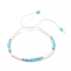 Bracelet en perles de rocaille de verre BJEW-JB08199-01-1