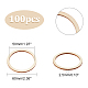 NBEADS 100 Pcs 60mm Unfinished Wood Pieces Rings Shape WOOD-NB0001-98A-2