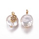 Natural Cultured Freshwater Pearl Pendants PEAR-I005-13A-2