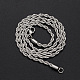 Colliers avec chaîne de corde en 304 acier inoxydable NJEW-T012-03-46-S-2