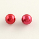 Round ABS Plastic Imitation Pearl Beads MACR-R546-19-2