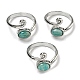 Регулируемые кольца из натурального амазонита RJEW-K269-08P-05-1