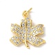 Латунные микро проложить кубического циркония подвески KK-P292-09G-1