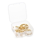 6Pcs 6 Styles Brass Micro Pave Cubic Zirconia Cuff Rings RJEW-LS0001-42G-7