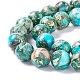 Brins de perles de jaspe impérial naturel et d'opale synthétique assemblés G-K317-A26-01-3
