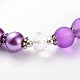 Beaux bracelets de perles de verre dépoli BJEW-JB01838-3