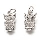 Brass Micro Pave Clear Cubic Zirconia Charms ZIRC-C020-45P-1