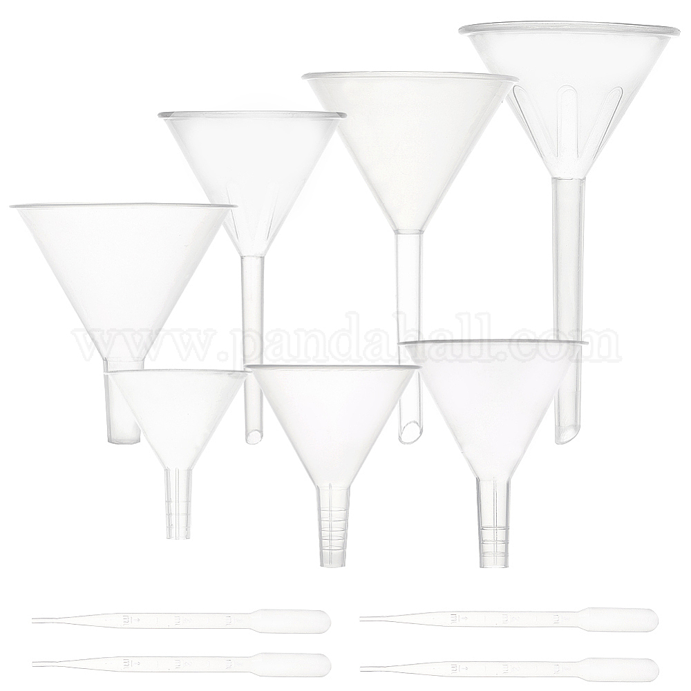 Wholesale OLYCRAFT 7 Pack Plastic Funnel Long&Short Stem Plastic ...