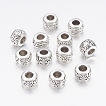 Perles en argent tibétain  , sans plomb et sans cadmium, rondelle, argent antique, environ 8 mm de diamètre, épaisseur de 5.5mm, Trou: 3.5mm