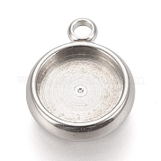 Подвеска-кабошон из нержавеющей стали 304 STAS-K202-03C-P